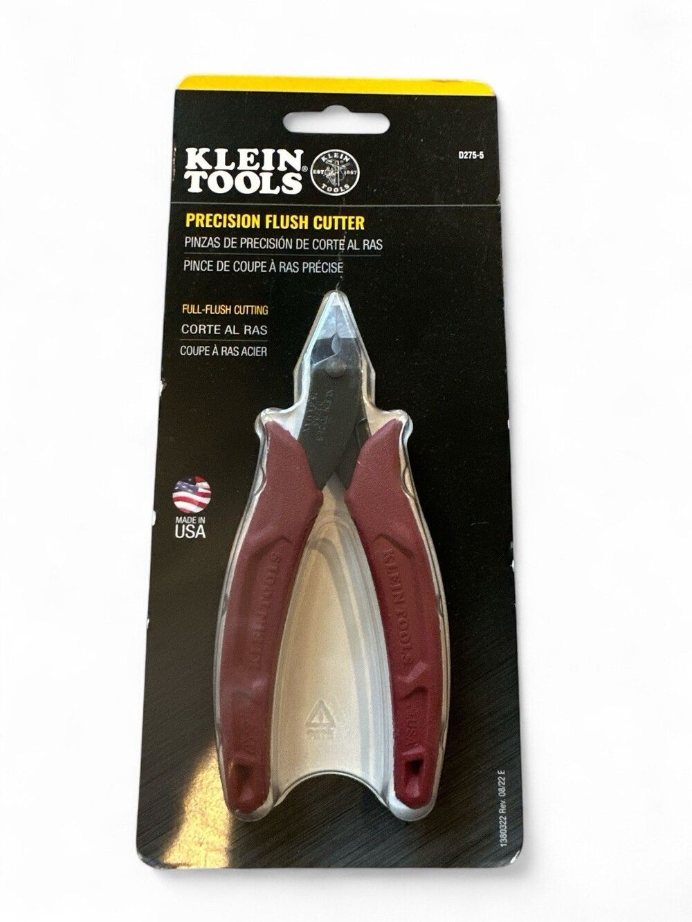 NEW Klein Tools Precision Flush Cutter D275-5 Full-Flush Cutting Made in USA